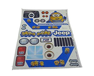 Decal for Jeep (Minions)(Model GTR92)