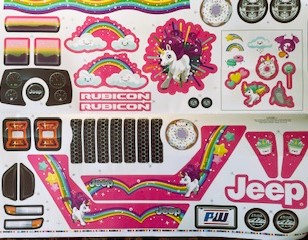 Decal for Jeep (Rainbow Unicorn)(Model HRG00)