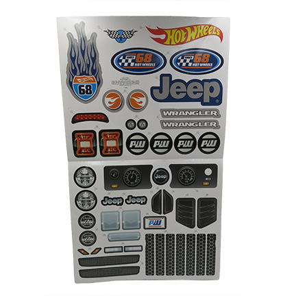 Decal for Preschool Series Jeep (Hot Wheels)(Model HPP71)